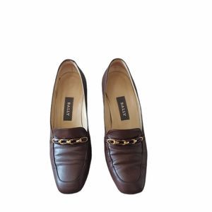 BALLY DENRICA HEEL LEATHER SHOES
